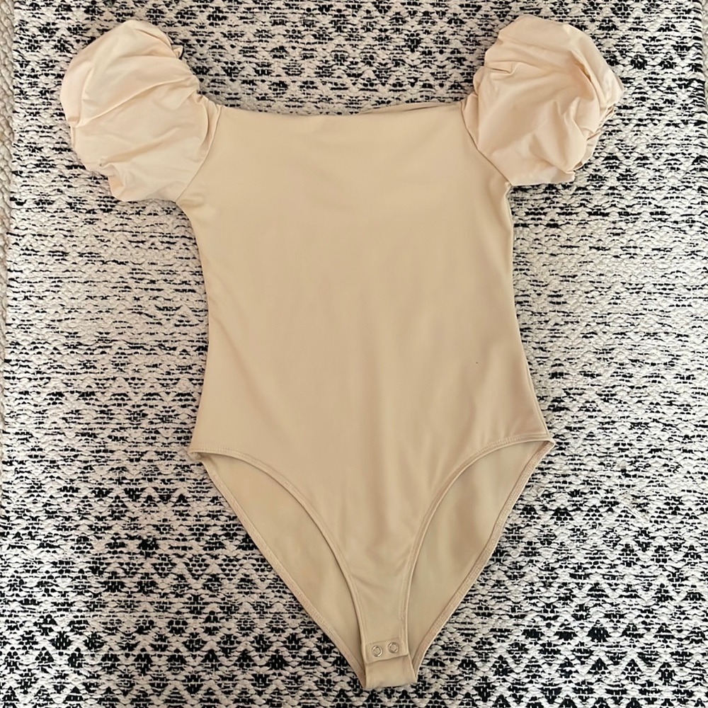 Forever 21 Body Suit with Puff-Sleeves